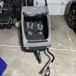 Jeep Everest 2-in-1 Child Bike Trailer and Stroller for 2 Kids