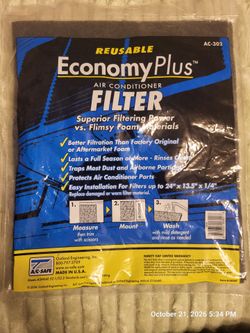 Outland Reuseable Economy Plus A/C Filter - New