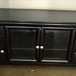 72 Inch TV Stand With Glass Doors 