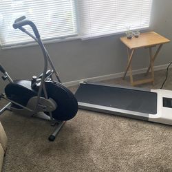 Treadmill and exercise bike