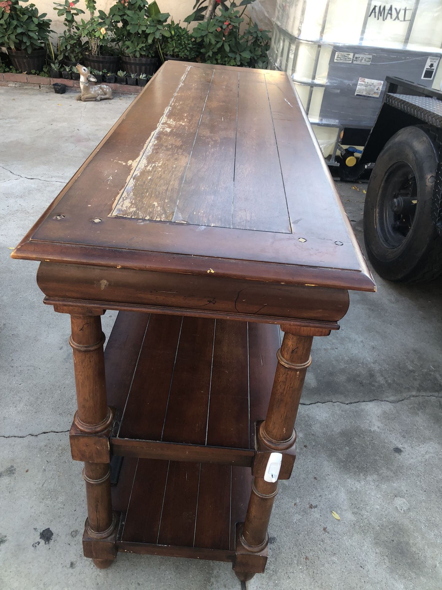wooden console table