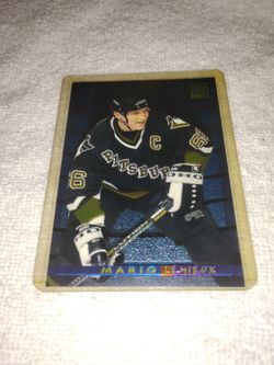 Like Mint 1994 Mario Lemieux Hockey Card Topps Stadium Club Chrome #1