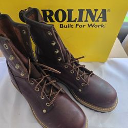 Carolina Men's 8 Inches Logger Work Boots - Size 7.5
