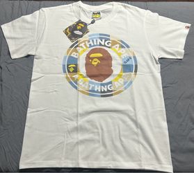 BAPE By Bathing Ape Circle Logo Graphic T-Shirt - White - Size M