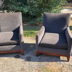 2 Couch Chairs Grey