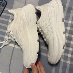 White Hoka BONDI Size 8W NEW