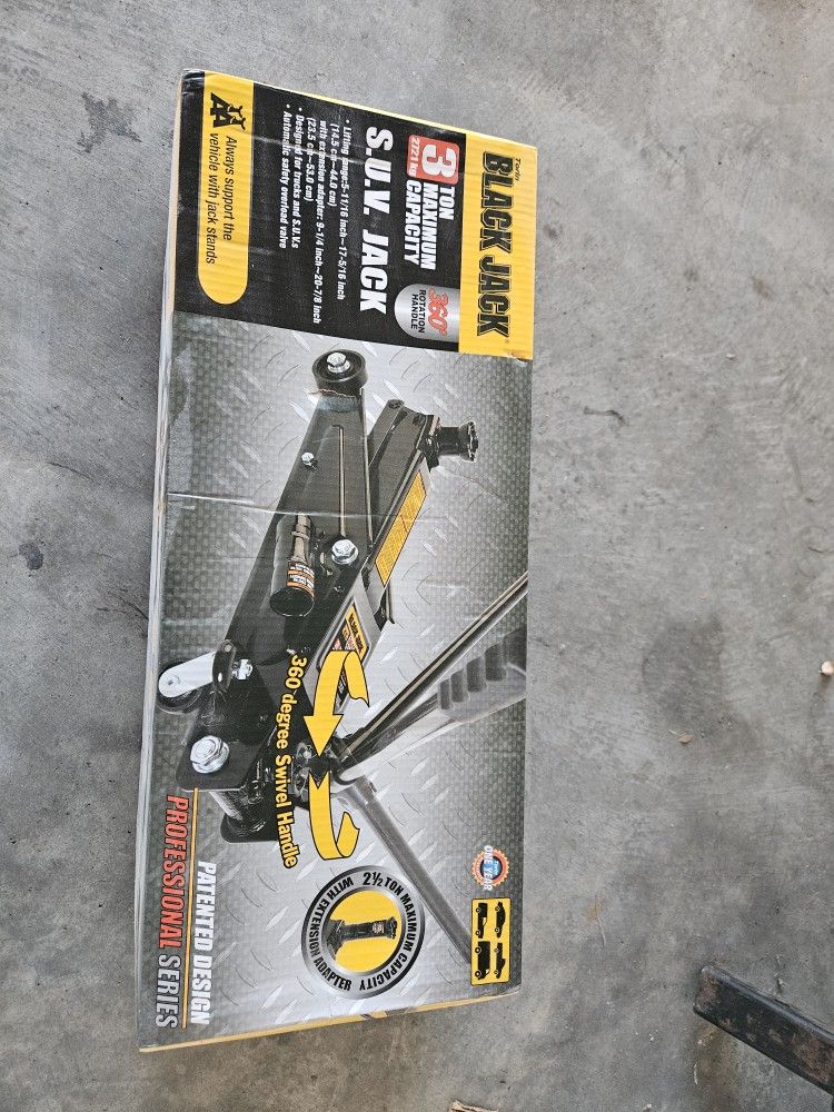 Black Jack 3-Ton SUV Hydraulic Trolley Jack - Like New Condition
