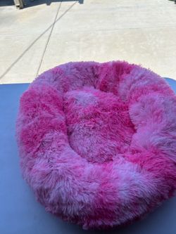 Calming Faux Fur Pet Bed for cats and dogs-Brand New Pink