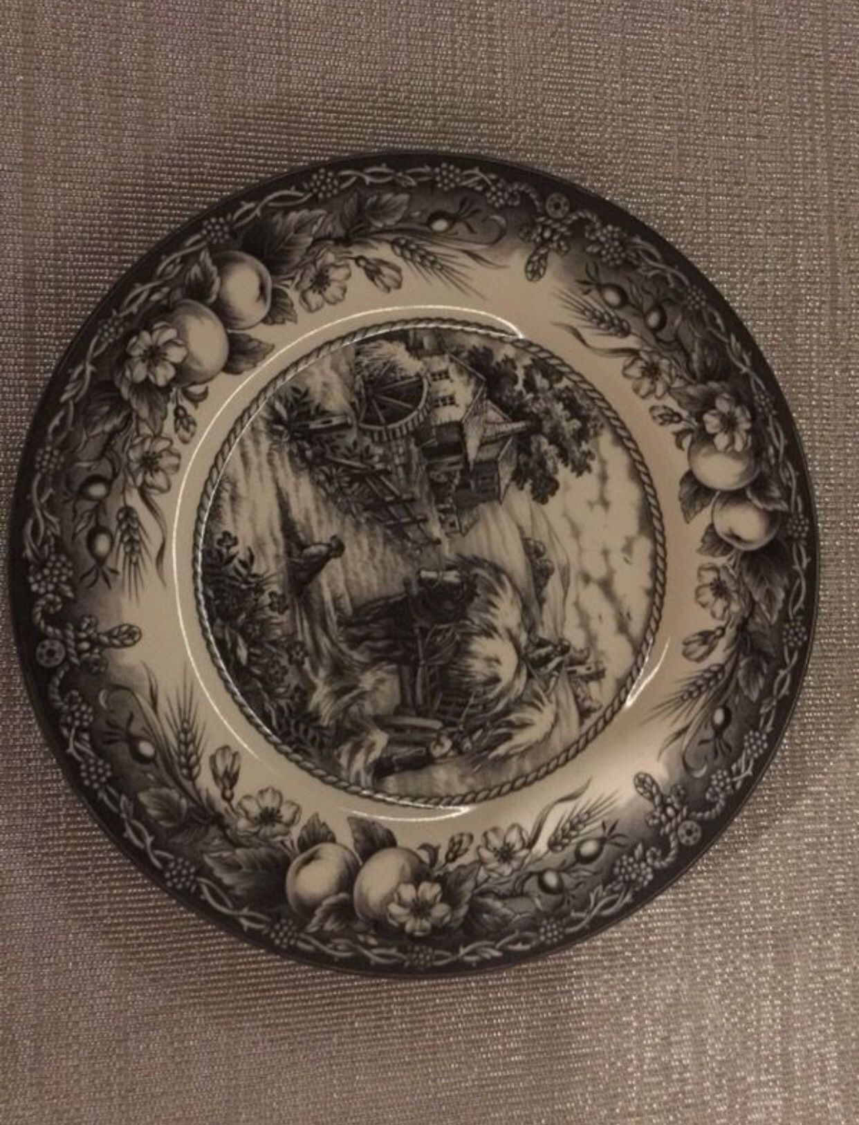 English Royal Stafford Earthenware Hayride plates