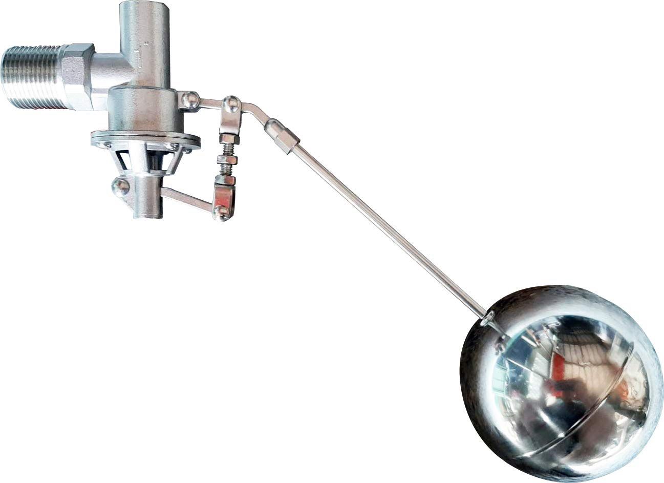 304 Stainless Steel Balanced Float Ball Valve, Tank Mount, 100 Psi, 1 inch NPT Male