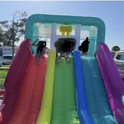Water slide H2OGO! Triple Splash 8'9" Inflatable Water Park