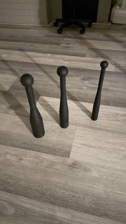 3-Piece Steel Clubbell / Steel Club Set (5lb, 10lb, 15lb) - Great Condition