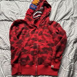 Red Bape Hoodie Size Small