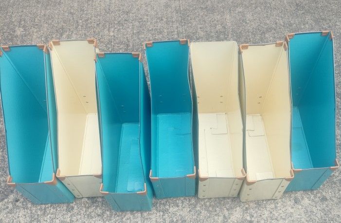 Turquoise & Cream Magazine Holders 8 piece