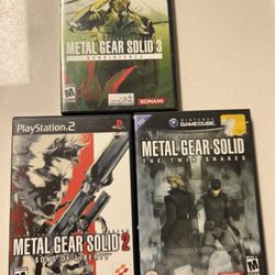 Metal Gear Solid Games PlayStation 2 PS2 Gamecube