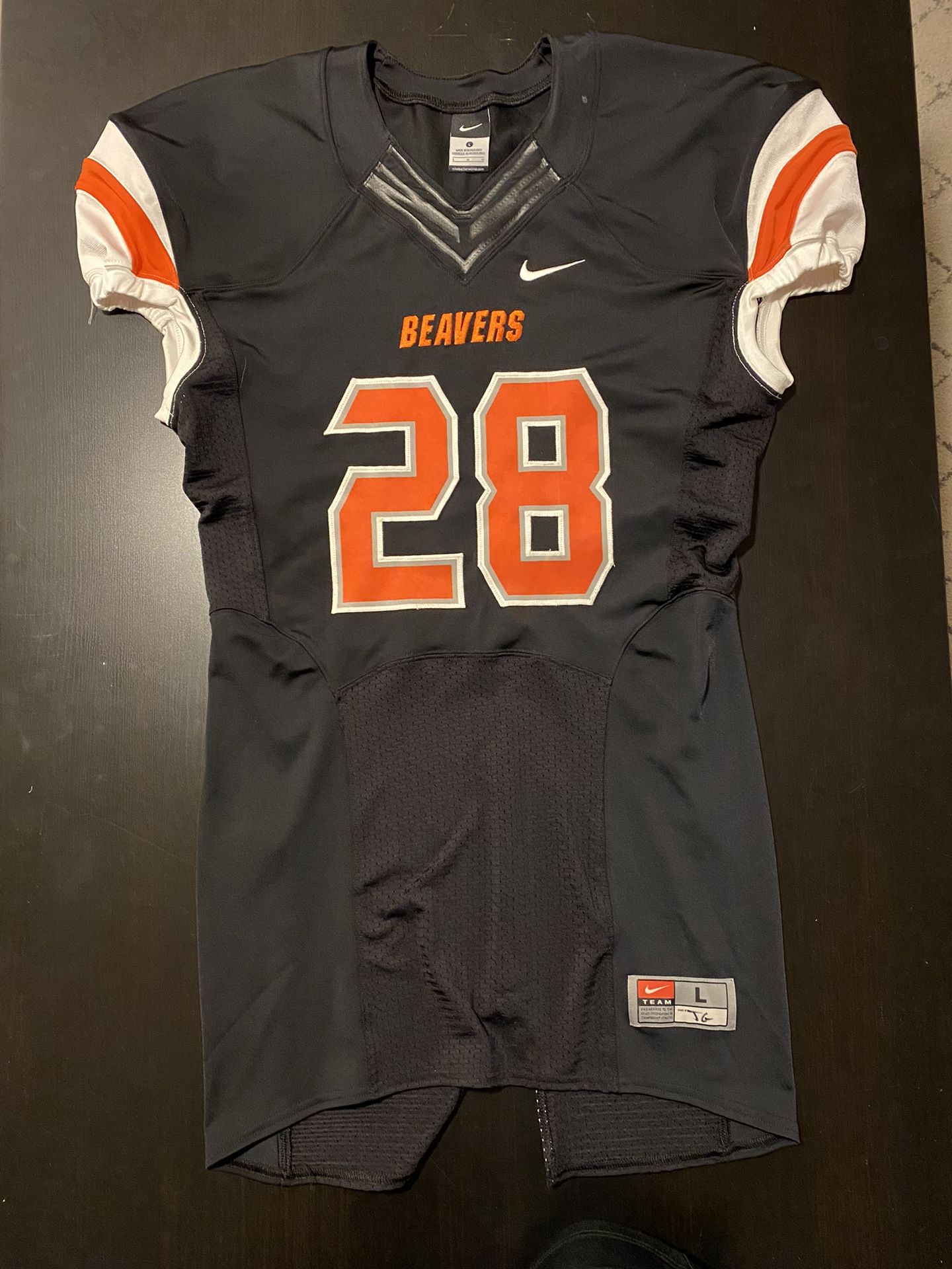 Oregon State Beavers Authentic Original Game Worn Nike NCAA Football Jersey Large