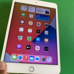 128GB Apple IPad Mini 4th Generation (Latest IOS 15/ Retina Display/ Touch ID) Good condition with Accessories