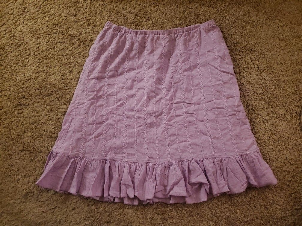Plus Size Lilac Denim & Co. Skirt