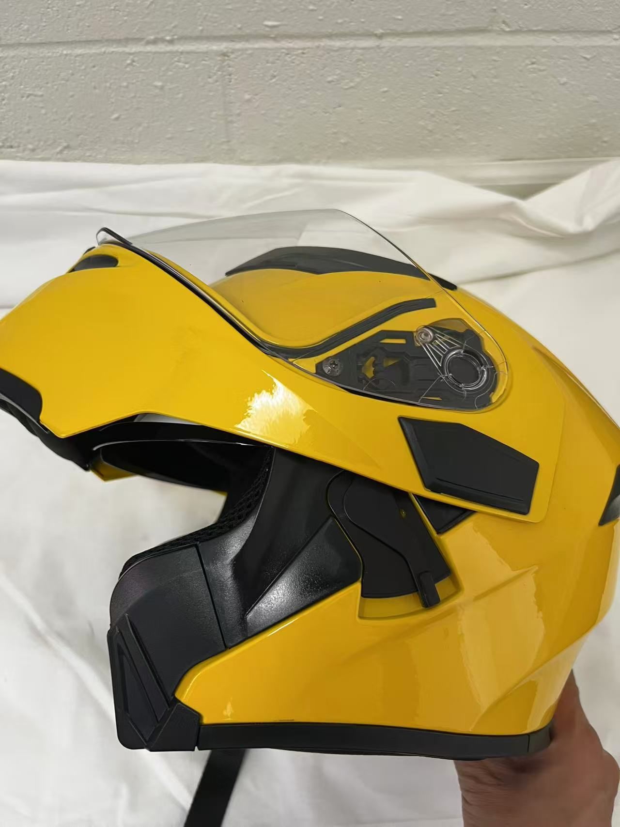 Yellow Helmet Dual Visor Tinted New 