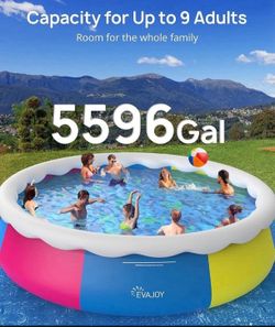 18ft *48in Inflatable Swimming Pool Include Filter Pump, Ladder,Ground Cloth and Cover,