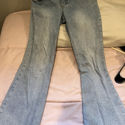 Low Rise Blue Jeans