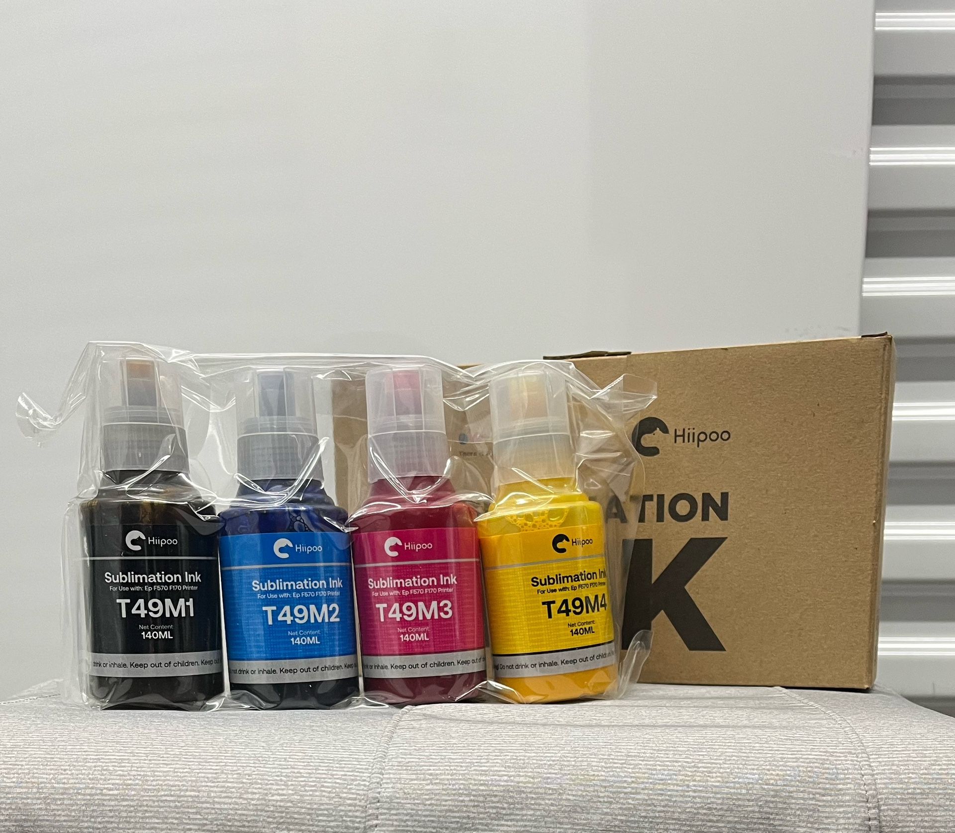 New Hippo T49M Sublimation Ink Set (CMYK) - 4x140ml