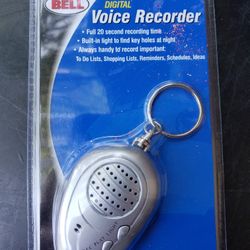 BELL Digital Voice Recorder, Keychain, Light