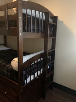 Wooden Bunk Bed ( 3 beds)