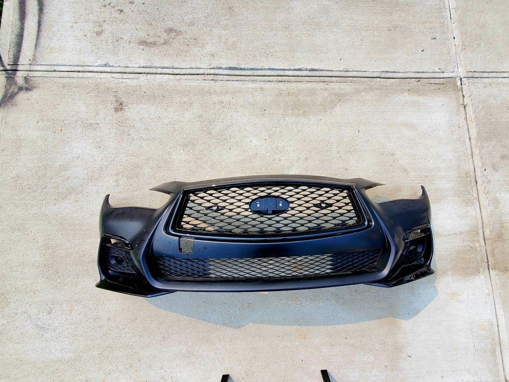 Infiniti Q50 front bumper complete set S sport style 2014-2022