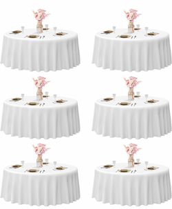 Round Tablecloth White