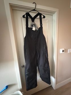 Black Insulated Bib Snow Pants