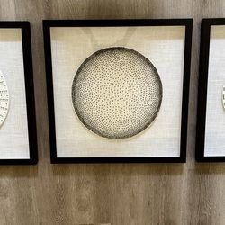 Geometric Burst Framed Wall Art - Set of 3