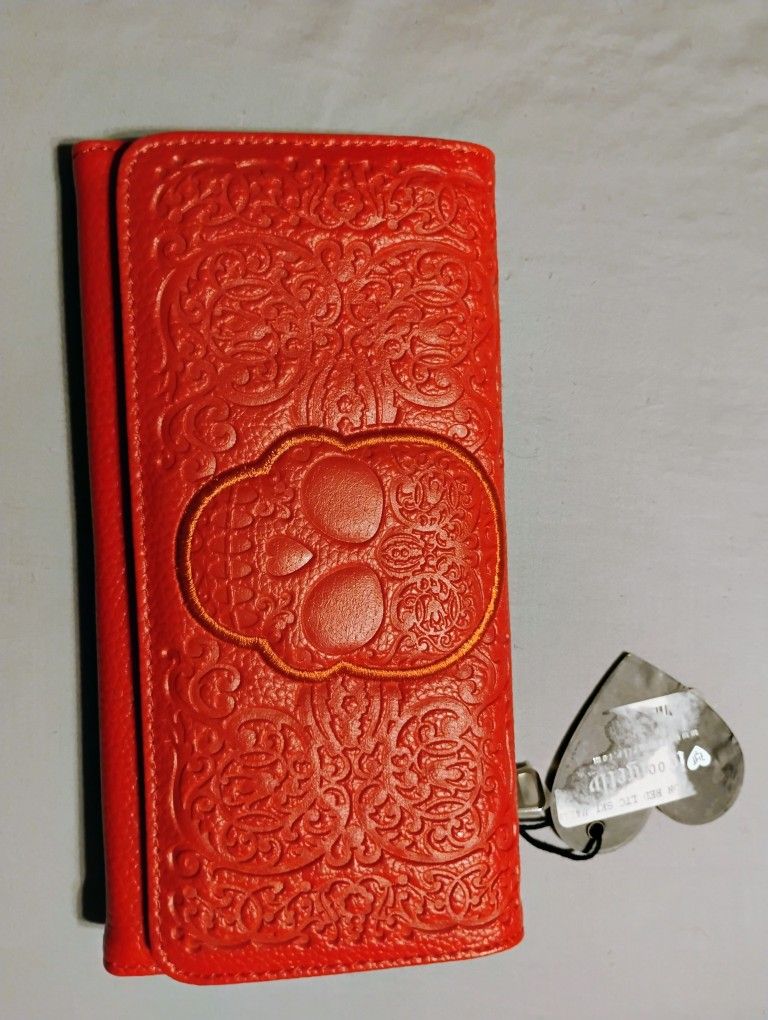 Lounge fly Red Skull Wallet