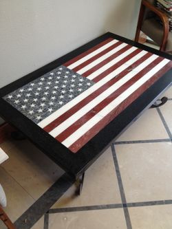 Granite American Flag waterJet Table or wall Mount