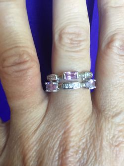 Unique .925 SS double ring NEW!!