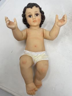 Niño Jesús 12” Manos Movibles Ojos De Vidrio Baby Jesus Eye Glass & Moving Hands