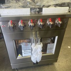 Slide Stove Gas Range Double Door  FORNO 30”