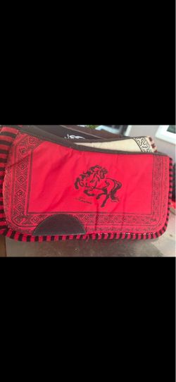 Red Western Horse Saddle Pad each one