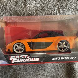 Fast And Furious Jada Diecast Car 1:24 Mazda RX7 New