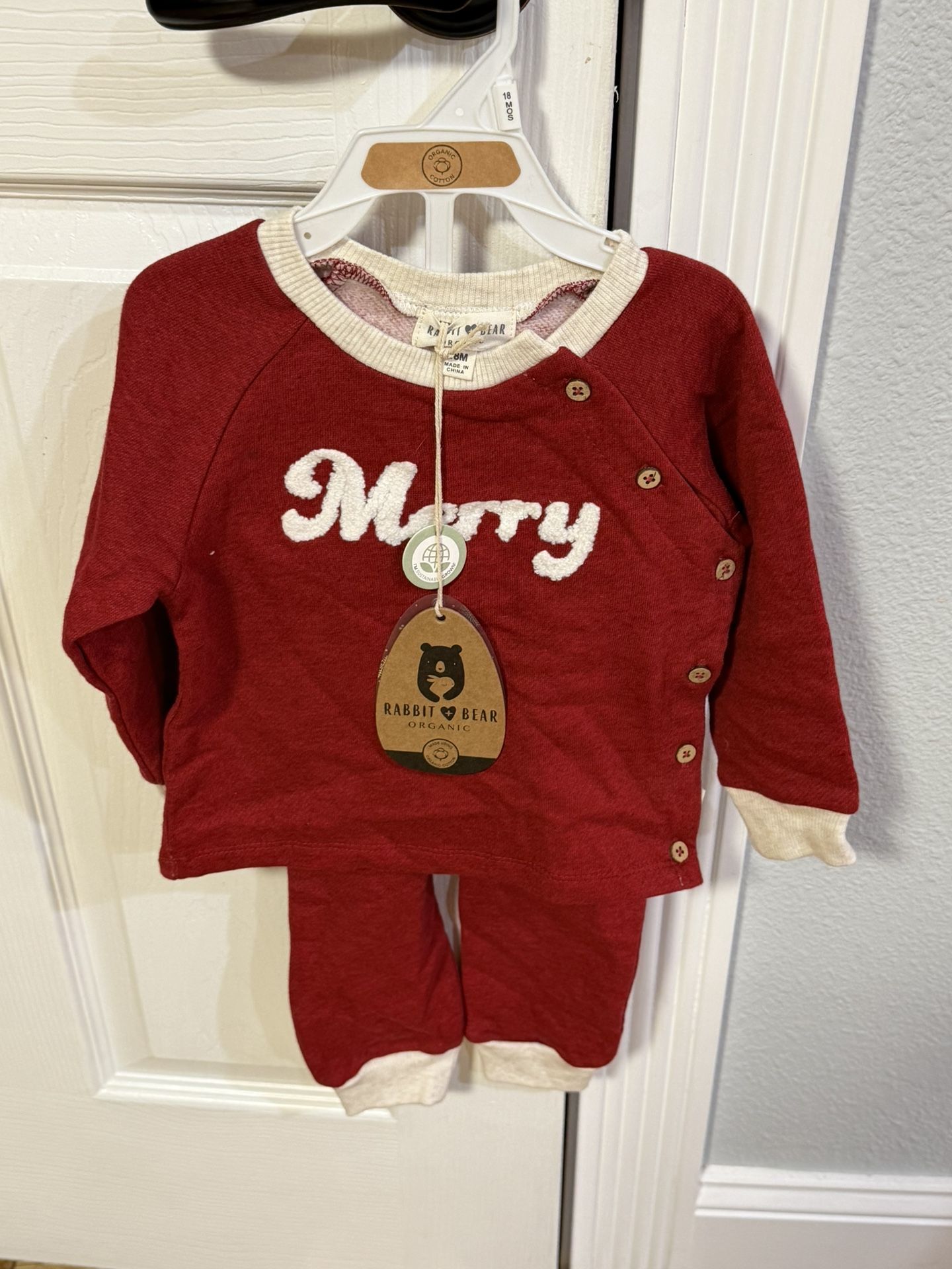 Rabbit Bear Organic Baby Holiday Suit Size 18 Month 