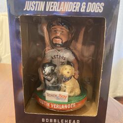 Houston Astros Justin Verlander With Dogs Bobblehead