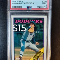 Fernando Valenzuela 1988 Dodgers PSA 9