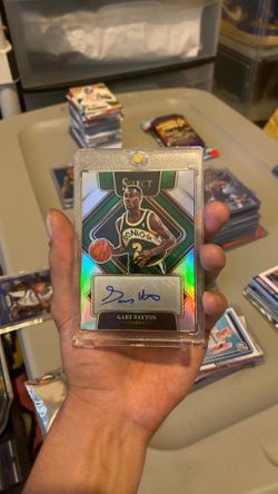 Gary Payton 2021-22 Select Signatures Silver Prizm Auto /299 No. SG-GPT