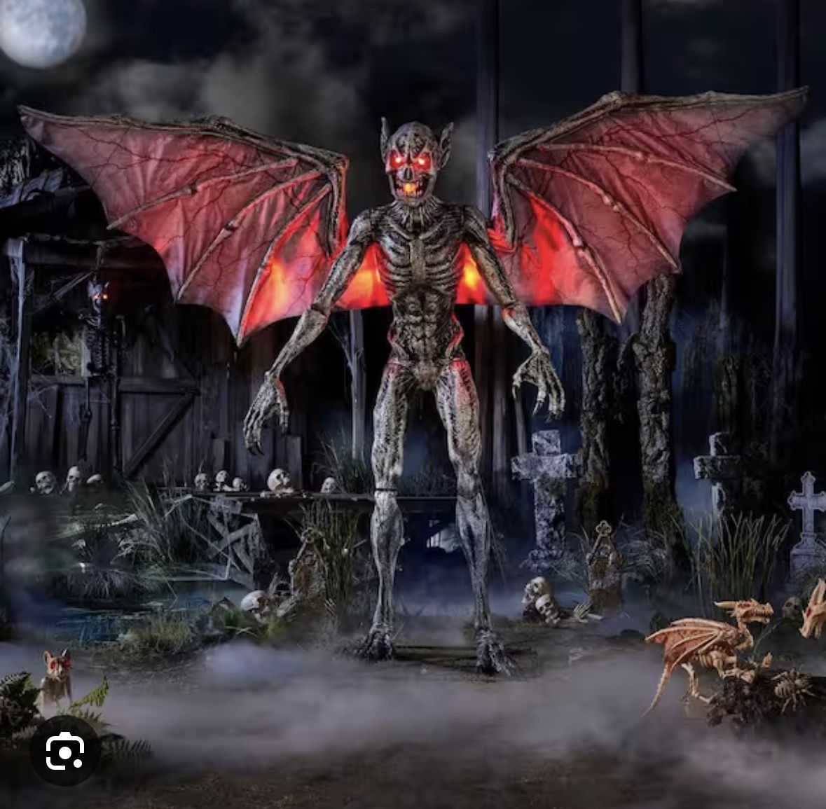 Home Depot Halloween Home Accents Holiday 12.5 ft. Wide Animated Predator of the Night Animatronics