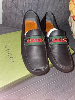 Gucci Logo Web Driver Loafer Size 8.5
