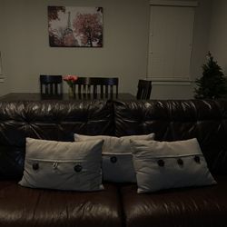 Leather Brown Couch