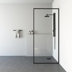 Fixed Shower Door 34 in. W x 74 in 3/8 in. (10mm) Clear Glass BRAND NEW IN BOX Retail $479
