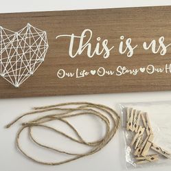 Rustic Wood Photo Hanger Holder