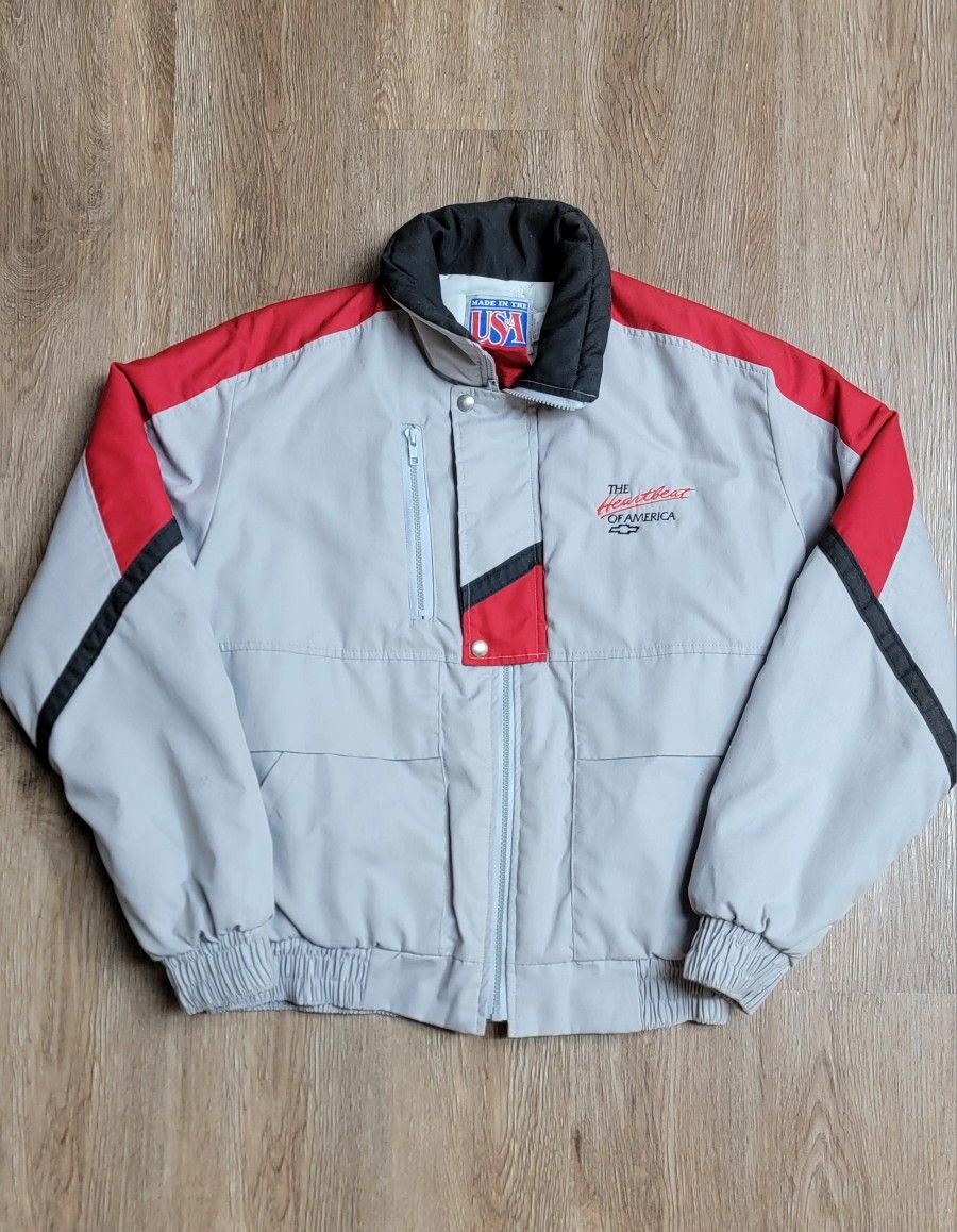 Vintage 90s Chevy Heart Beat Of America Jacket Size Medium