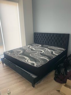 🌟 Special Queen Bed Frame with Mattress + Free Box Spring - Free Delivery Today